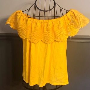 Off the shoulder lace top